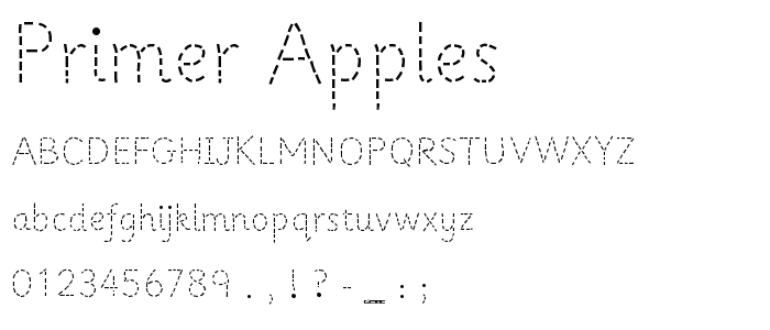 Primer Apples font
